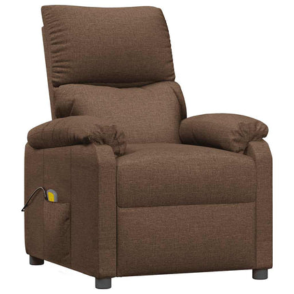 Massagefåtölj brun tyg