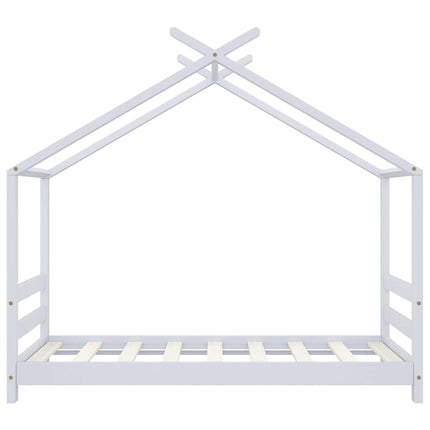 Barnsäng vit massiv furu 70x140 cm