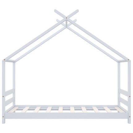 Barnsäng vit massiv furu 80x160 cm
