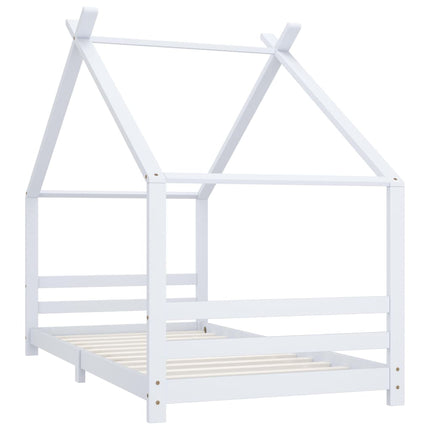 Barnsäng vit massiv furu 90x200 cm