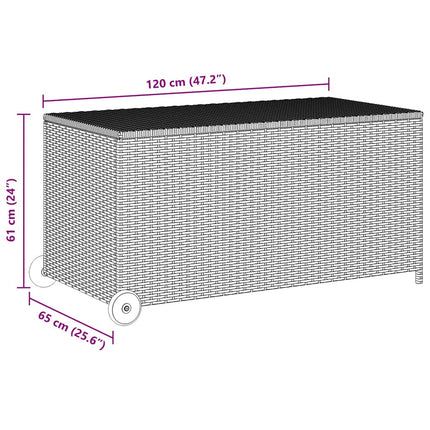 Dynbox ljusgrå 120x65x61 cm konstrotting