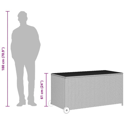 Dynbox ljusgrå 120x65x61 cm konstrotting