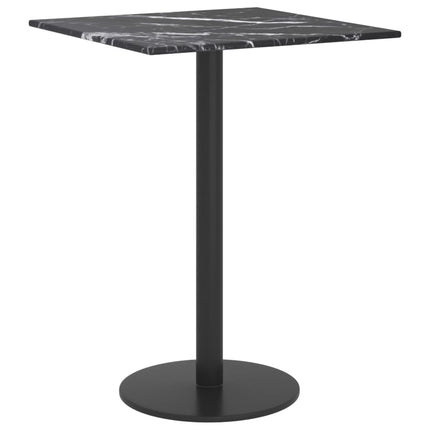 Bordsskiva vit 30x30 cm 6 mm härdat glas med marmortextur