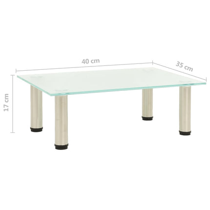 TV-bänk frostad 40x35x17 cm härdat glas