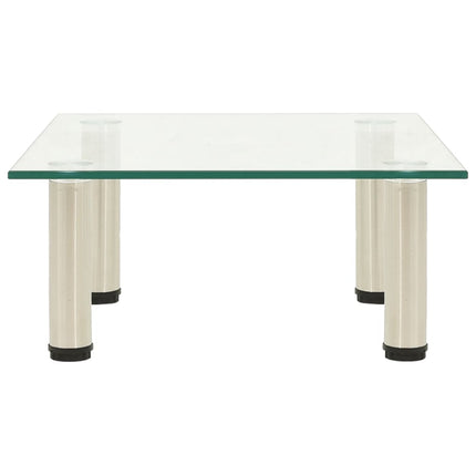 TV-bänk transparent 40x35x17 cm härdat glas