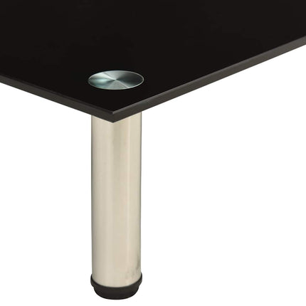 TV-bänk svart 60x35x17 cm härdat glas