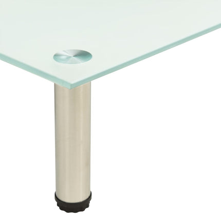TV-bänk frostad 80x35x17 cm härdat glas