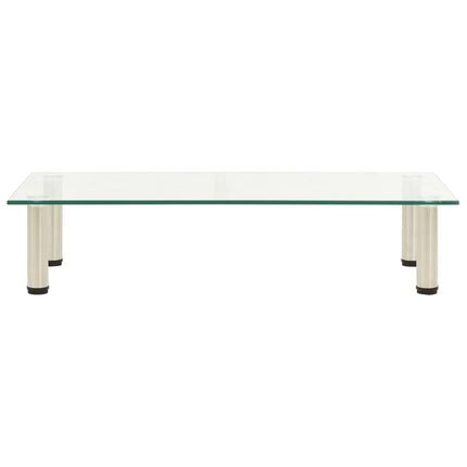 TV-bänk transparent 80x35x17 cm härdat glas
