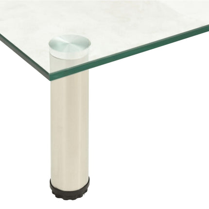 TV-bänk transparent 80x35x17 cm härdat glas