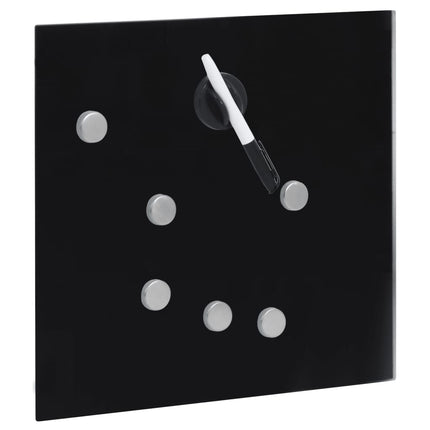 Nyckelskåp med magnetisk tavla svart 35x35x4 cm