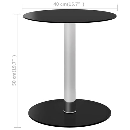 Soffbord svart 40 cm härdat glas