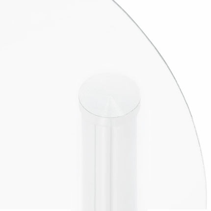 Sidobord med 2 hyllplan genomskinligt 38 cm härdat glas