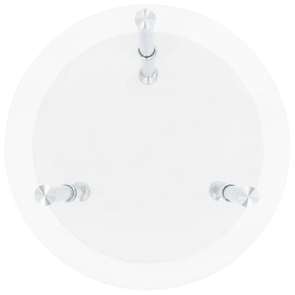 Sidobord med 2 hyllplan genomskinligt 38 cm härdat glas