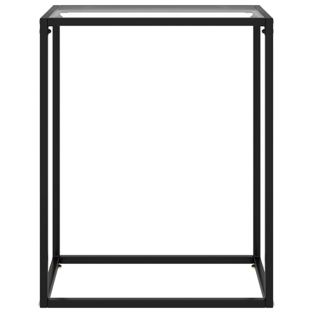 Avlastningsbord transparent 60x35x75 cm härdat glas