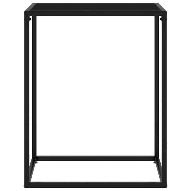 Avlastningsbord svart 60x35x75 cm härdat glas