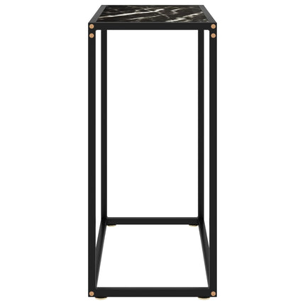Konsolbord svart 60x35x75 cm härdat glas