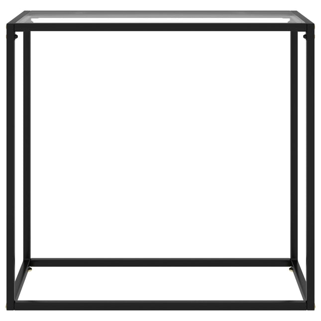 Konsolbord transparent 80x35x75 cm härdat glas