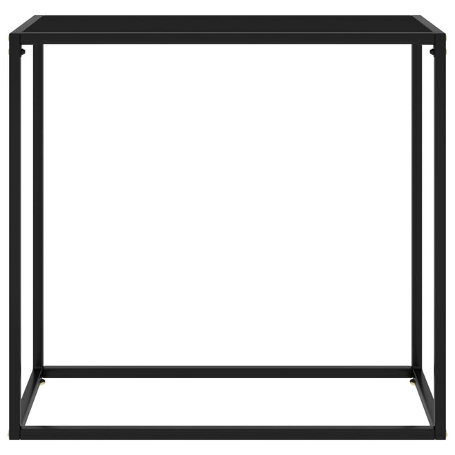Konsolbord svart 80x35x75 cm härdat glas