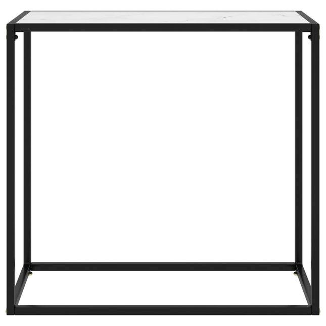 Konsolbord vit 80x35x75 cm härdat glas