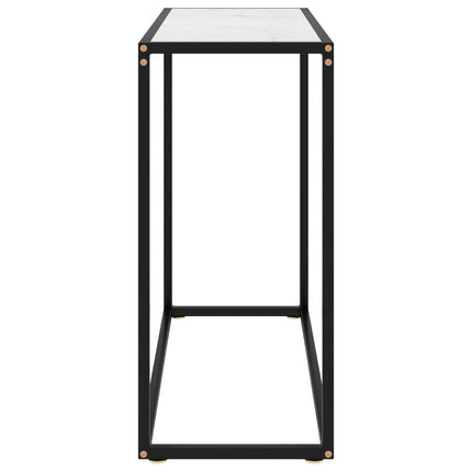 Konsolbord vit 80x35x75 cm härdat glas