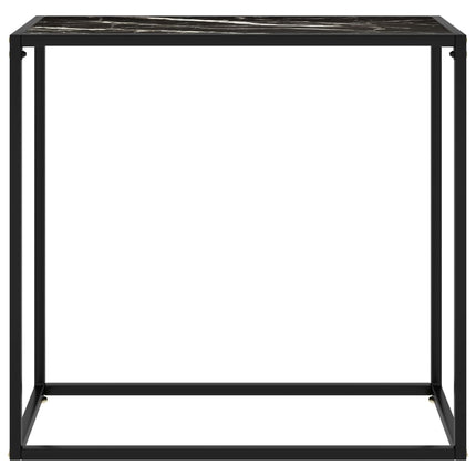 Konsolbord svart 80x35x75 cm härdat glas