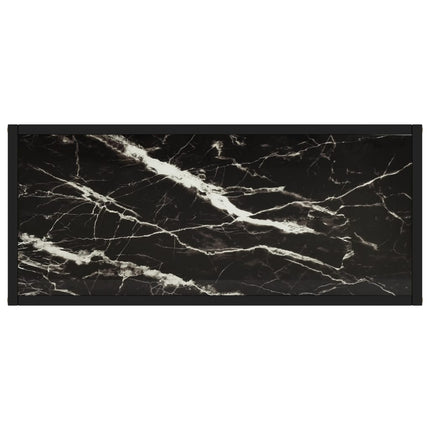 Konsolbord svart 80x35x75 cm härdat glas