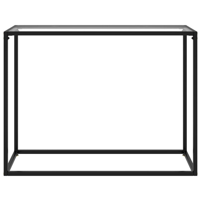 Konsolbord transparent 100x35x75 cm härdat glas