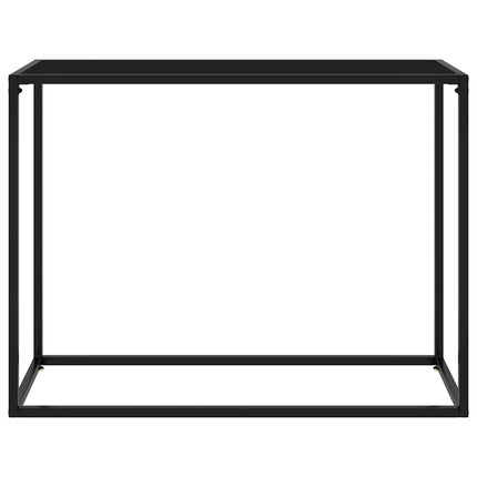 Konsolbord svart 100x35x75 cm härdat glas