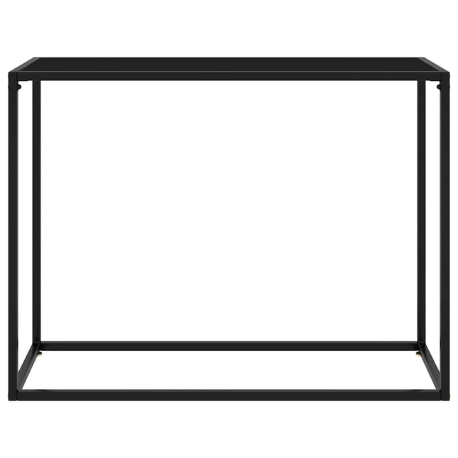 Konsolbord svart 100x35x75 cm härdat glas