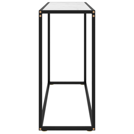 Konsolbord vit 100x35x75 cm härdat glas