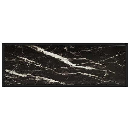Konsolbord svart 100x35x75 cm härdat glas