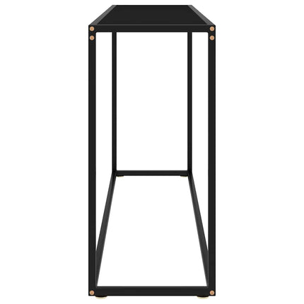 Konsolbord svart 120x35x75 cm härdat glas