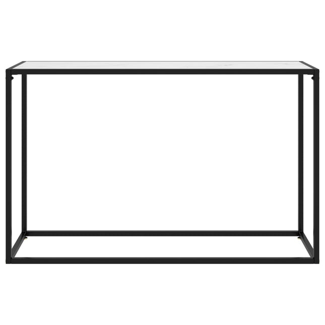 Konsolbord vit 120x35x75 cm härdat glas