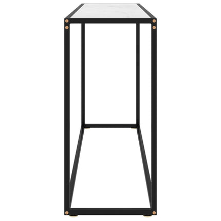Konsolbord vit 120x35x75 cm härdat glas