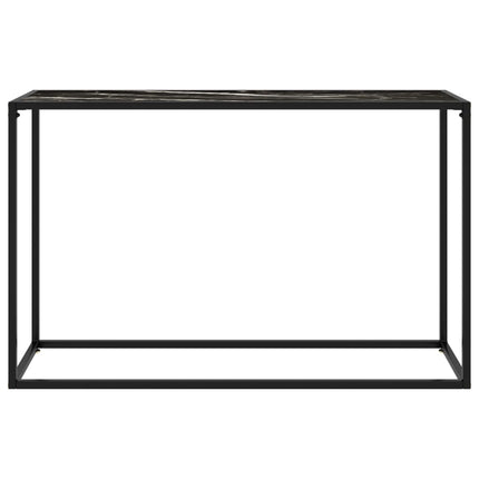 Konsolbord svart 120x35x75 cm härdat glas