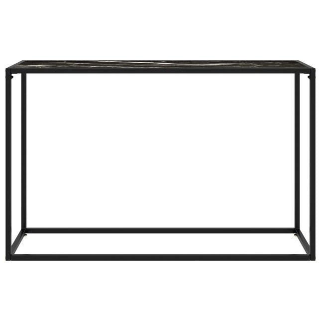 Konsolbord svart 120x35x75 cm härdat glas