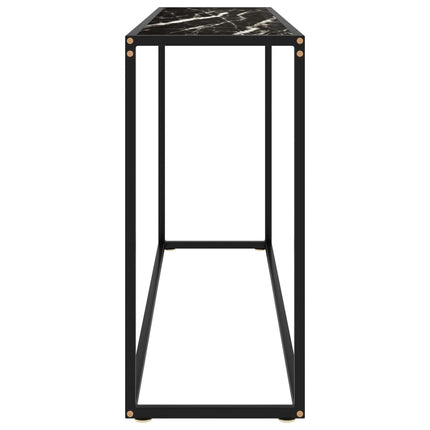 Konsolbord svart 120x35x75 cm härdat glas