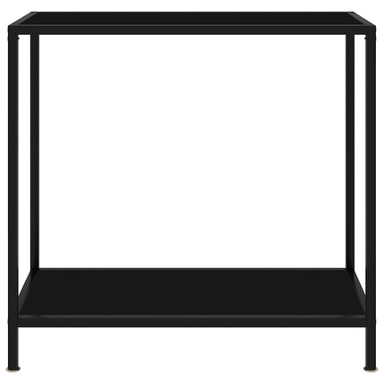 Konsolbord svart 80x35x75 cm härdat glas
