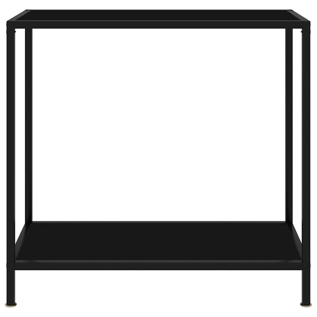 Konsolbord svart 80x35x75 cm härdat glas