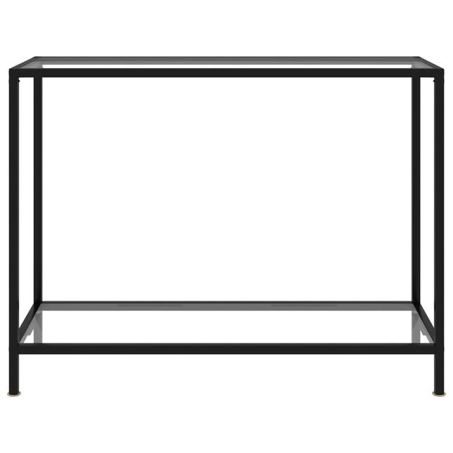 Konsolbord transparent 100x35x75 cm härdat glas