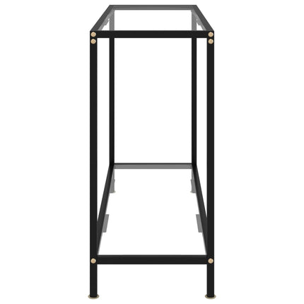 Konsolbord transparent 100x35x75 cm härdat glas