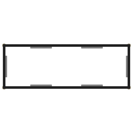 Konsolbord transparent 100x35x75 cm härdat glas