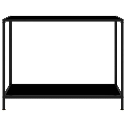 Konsolbord svart 100x35x75 cm härdat glas