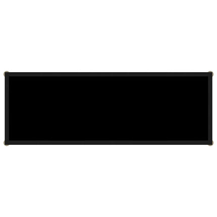 Konsolbord svart 100x35x75 cm härdat glas