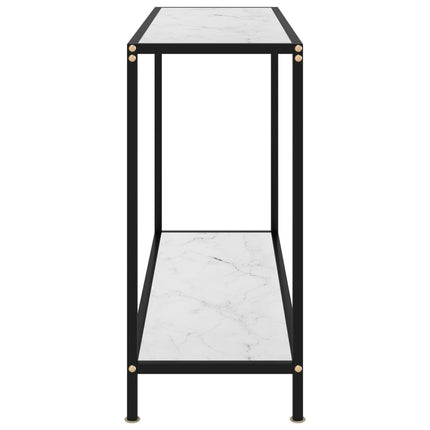 Konsolbord vit 100x35x75 cm härdat glas