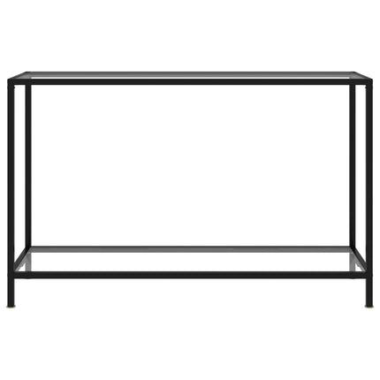 Konsolbord transparent 120x35x75 cm härdat glas