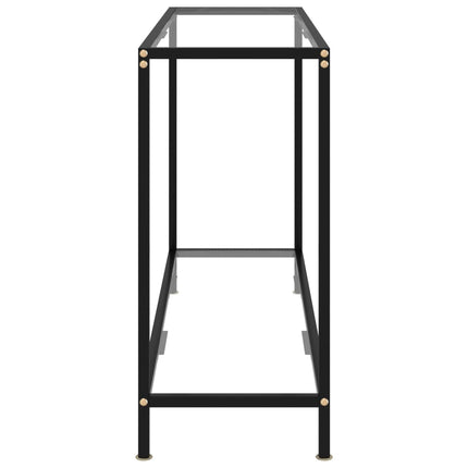Konsolbord transparent 120x35x75 cm härdat glas