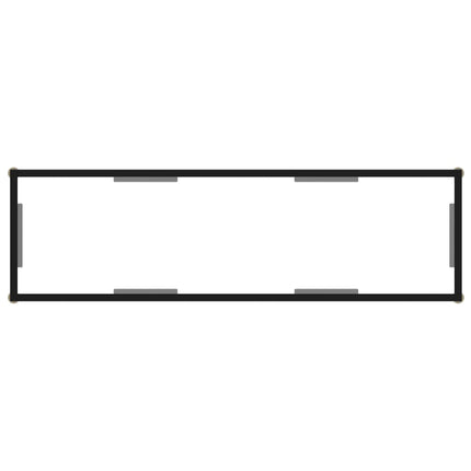 Konsolbord transparent 120x35x75 cm härdat glas
