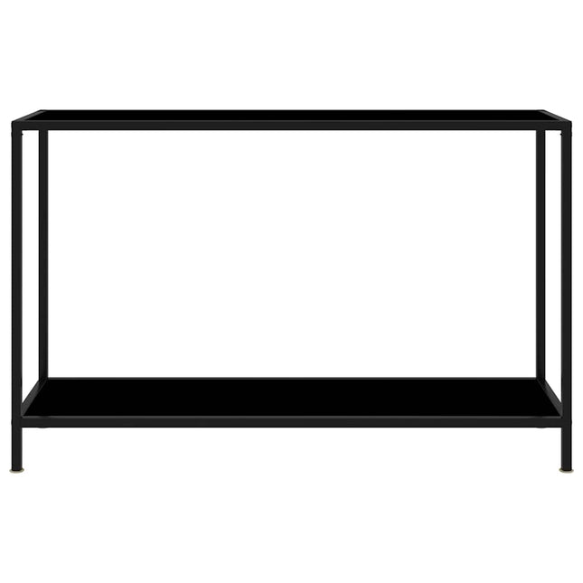 Konsolbord svart 120x35x75 cm härdat glas