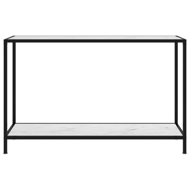 Konsolbord vit 120x35x75 cm härdat glas